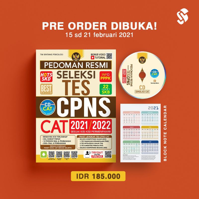 ridzonabookstore Pedoman Resmi Seleksi Tes CPNS CAT 2019/2020 & 2021/2022(Free CD)