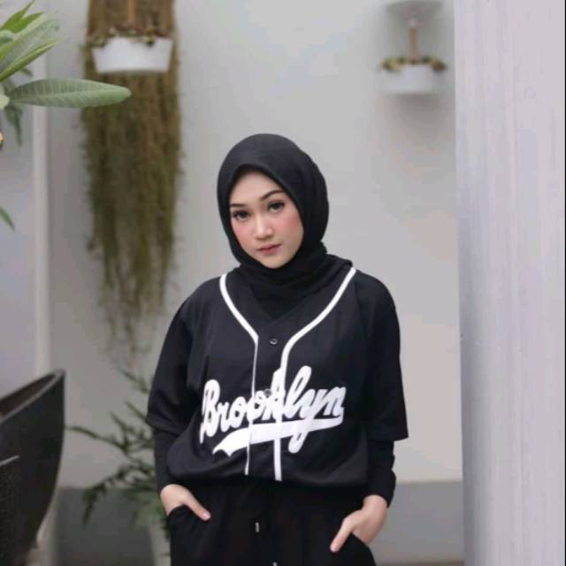 JERSEY BASEBALL BROOKLYN  BAJU KAOS  KAOS HIPHOP