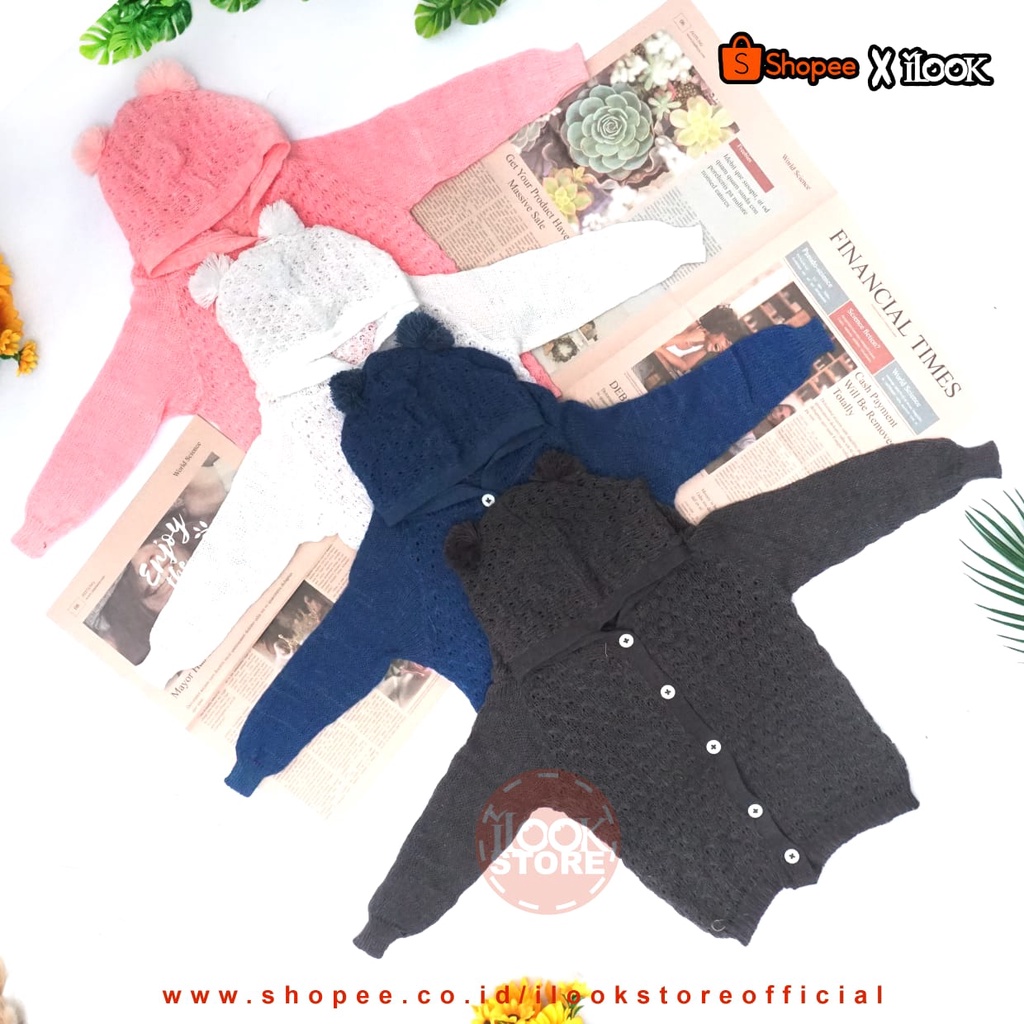ilook | Hoodie Kids Popcrown | Sweater Rajut Anak (Unisex)