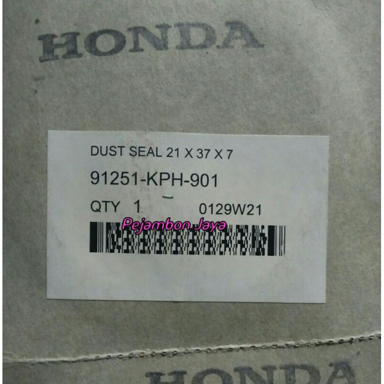 91251KPH901 DUST SEAL 21X37X7