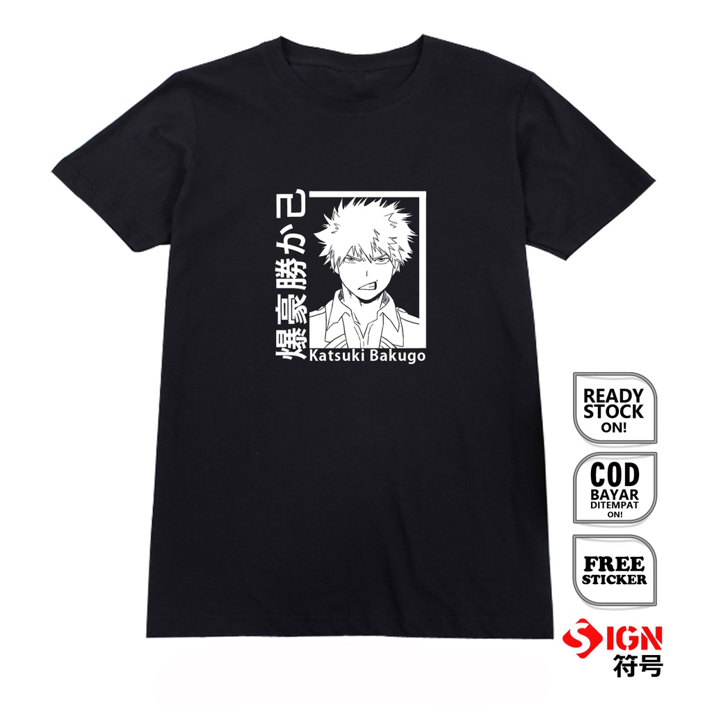 KAOS KATSUKI BAKUGO MY HERO ACADEMIA ANIME MANGA BAJU JEPANG IZUKU MIDORIYA SHOTO TODOROKI DABI SIGN