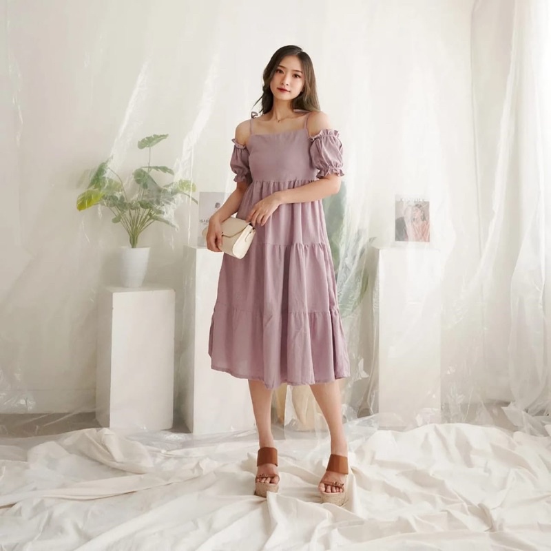 fashion dress korea / korea dress basic / midi dress korea