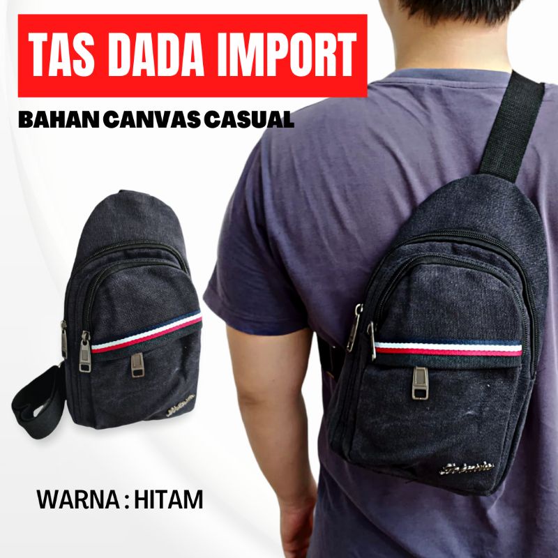 Tas pria selempang ransel dada chest bag premium bally