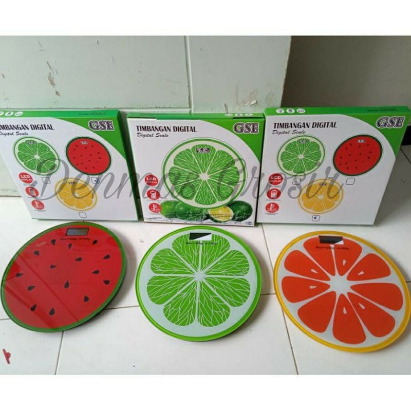 (COD) Timbangan Digital Motif Buah / Timbangan Badan Jumbo / Timbangan Badan Motif Buah