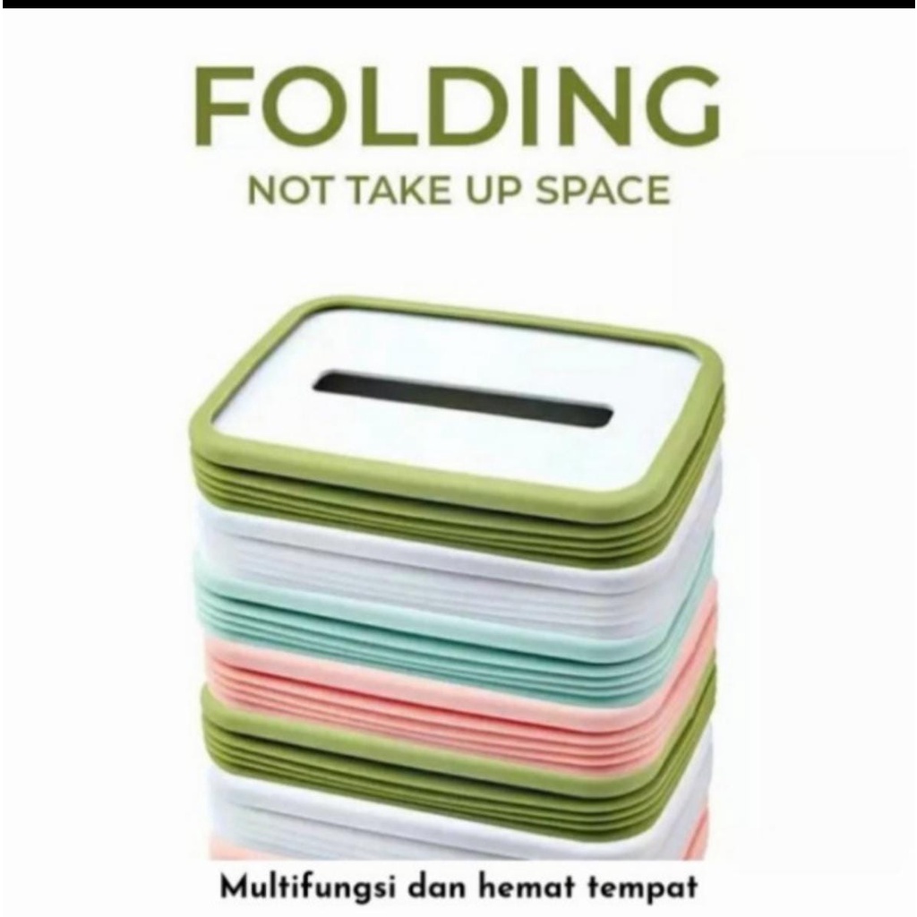 Tempat Tissue lipat kotak Tissue silicone Fleksibel tissue box