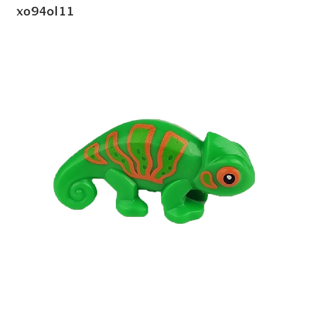 Xo 5PCS Mainan Balok Bangunsusun Model Lego Bentuk Lizard Bunglon Untuk Hadiah Anak OL