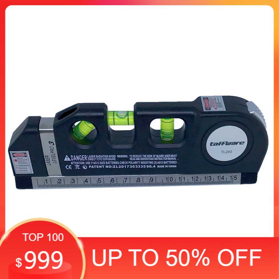 

Taffware LEVELPRO3 Penggaris Laser Horizontal 250CM + Waterpass