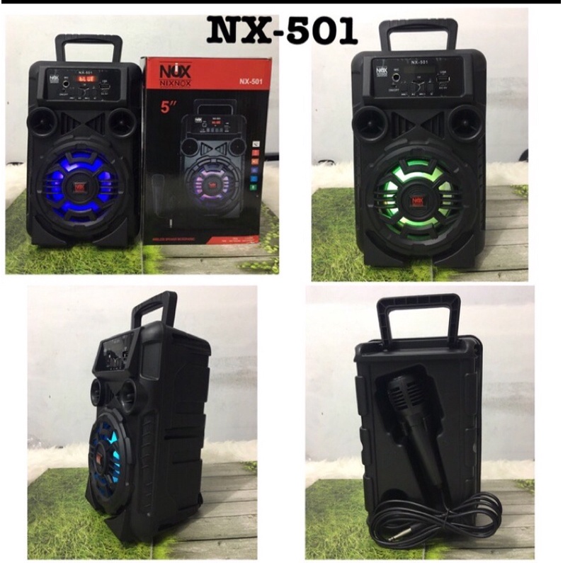 SPEAKER BLUETOOTH NIXNOX NX-501 KARAOKE SUPERBASS FREE MICROPHONE
