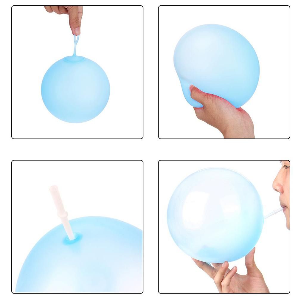 Needway  Soft Wubble Bubble Balls Transparent Kids Play Outdoor Balls Inflatable Durable Rubber Outside Super Amazing Sports Balloons