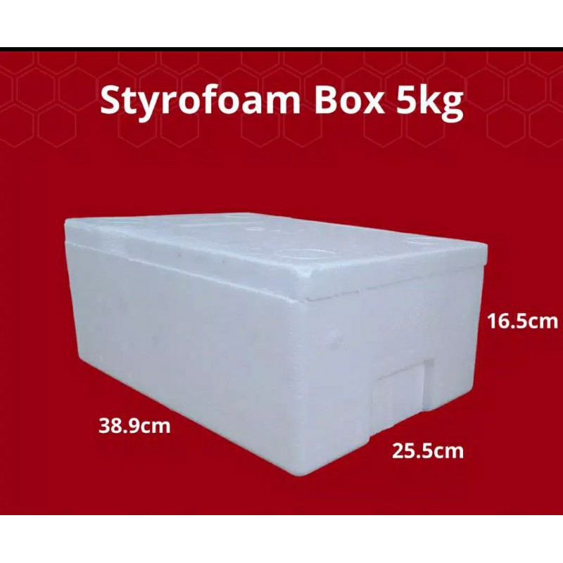 sterofoam ukuran 5kg 5 kg styrofoam stereofoam steropom ikan cupang box sterofoam bandar lampung