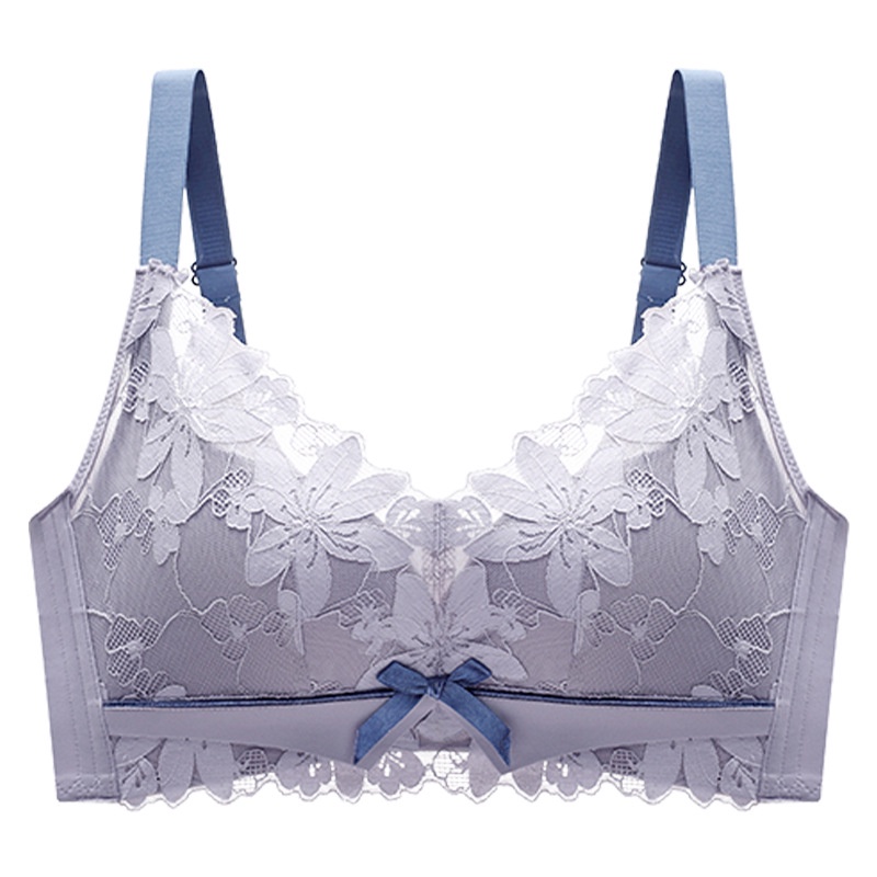 Sexy lace Women Bra Cup Tipis Push UP Tanpa Kawat Bra yang Dapat Disesuaikan