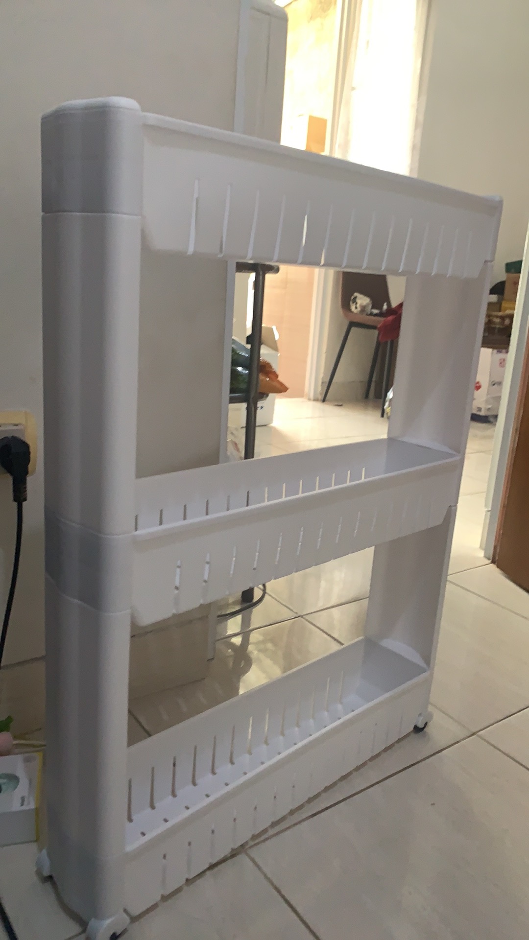 Shabbhy Rak Dorong Sudut Alat Dapur Kamar Mandi Organizer