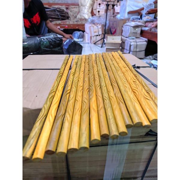 Tangkringan Burung Kenari Oval Motif 1 Pasang