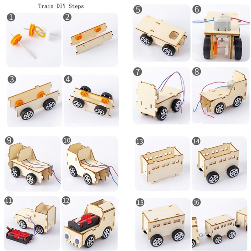 Mainan Rakitan Eksperimen Kereta Api Elektrik DIY Untuk Edukasi Sains Anak