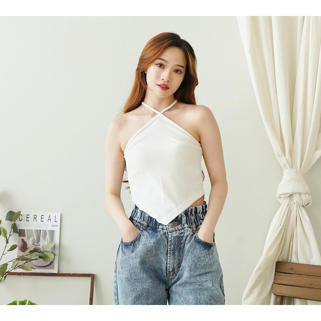 Korean Tanktop Diamond Tank Top Basic Baju Atasan Wanita 117