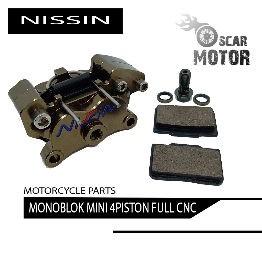 KALIPER MINI NSSN OEM 4 PISTON FULL CNC PREMIUM MONOBLOK CALIPER SUPER motor