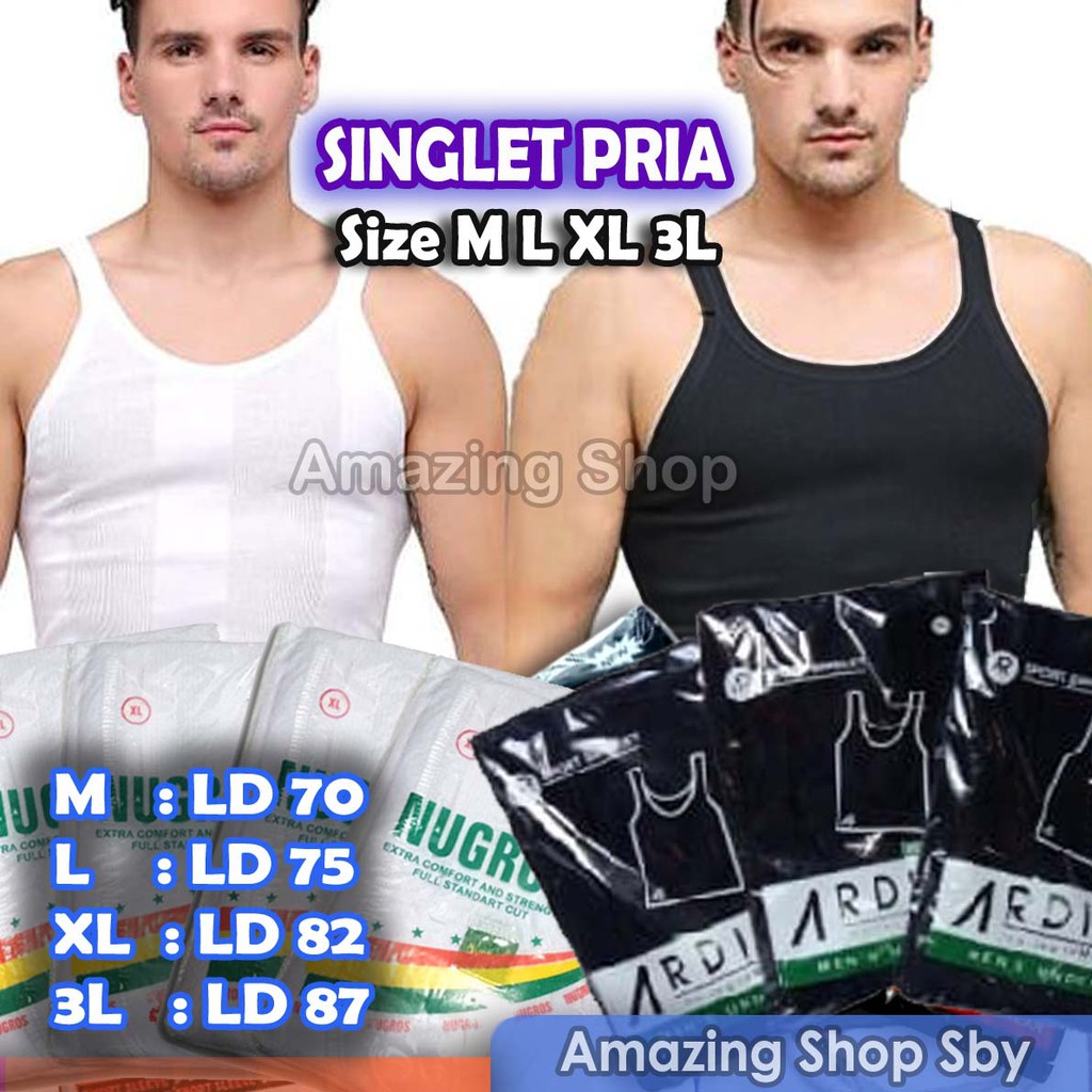 Singlet Pria Dewasa Kain Salur | Kaos Dalam Pria Nutex Nugros Arditex Murah