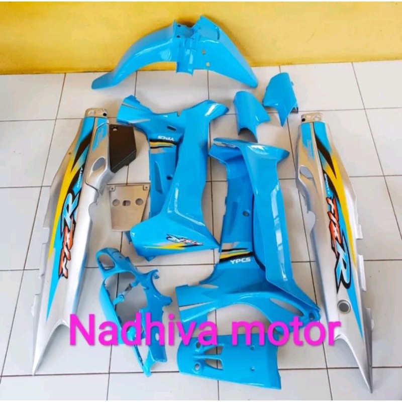 cover body full set halus fizr biru silver millenium