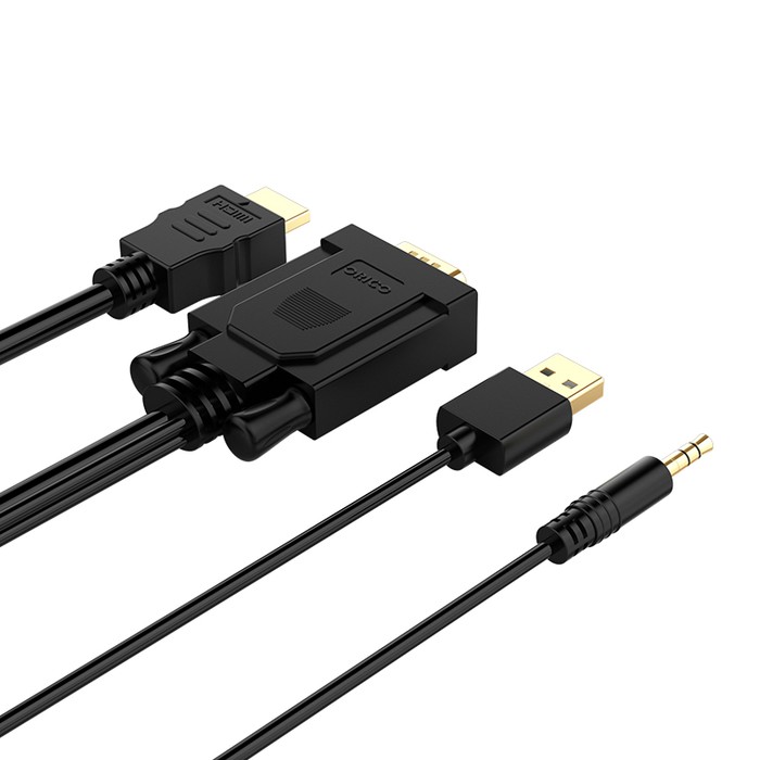 ORICO VGA to HDMI Adapter With Audio and USB Power Cable - XD-VATH-10 Garansi 2 Tahun