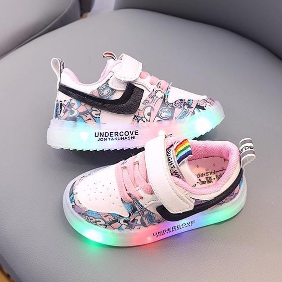 Cove Sepatu LED Anak Sneakers Anak Size 21-30 Usia 1-5 Tahun