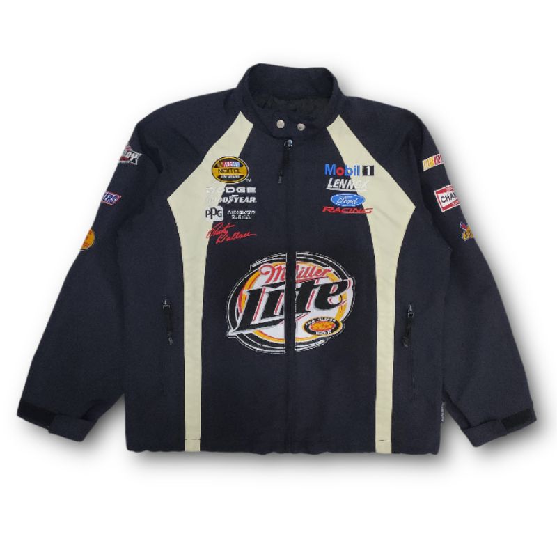 MILLER LITE NASCAR JACKET VINTAGE SECOND SIZE M fit L / Jaket F1