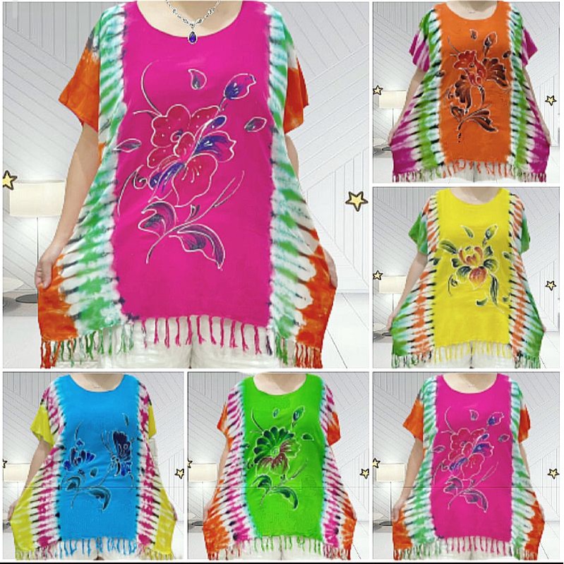 baju bali jumbo baju santai jumbo wanita baju bali tie dye bigsize wanita bahan rayon halus dan adem