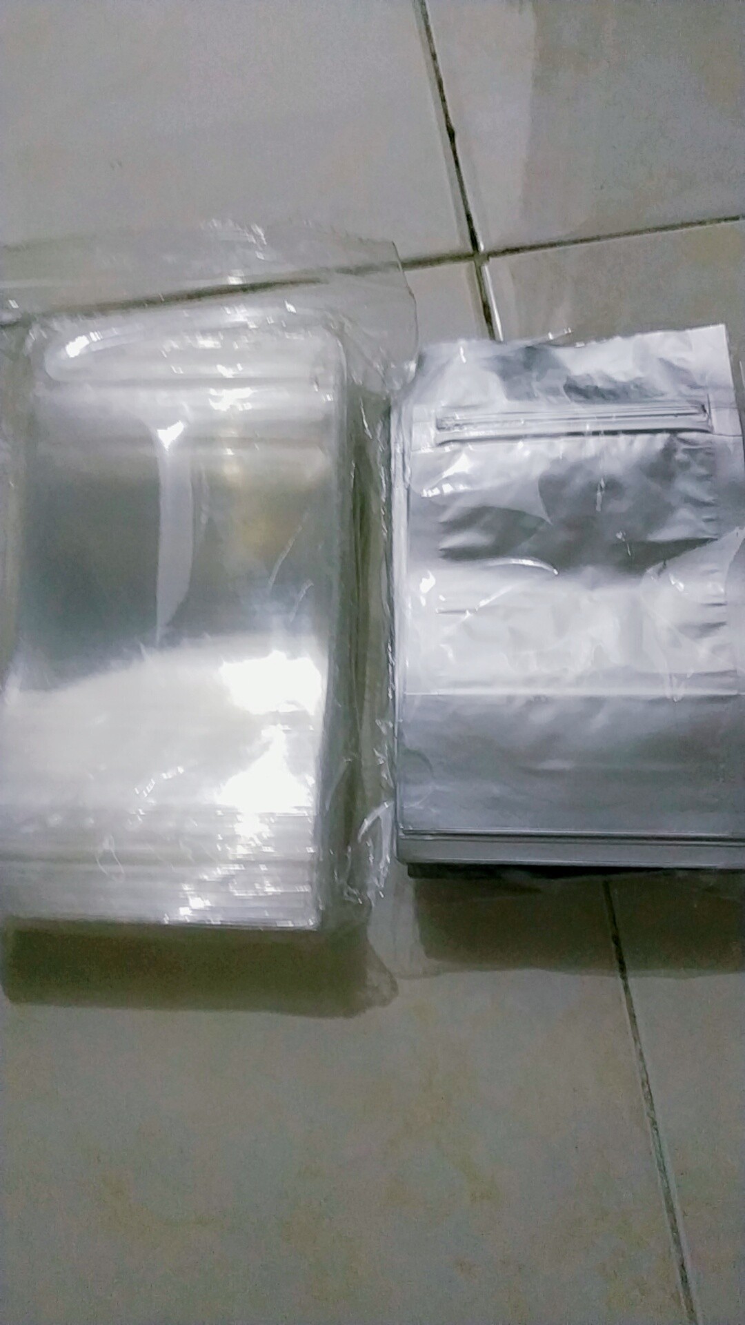 Aluminium Foil Silver Klip Standing Pouch Zipper Snack 9x15 Cm Isi 20