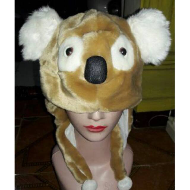 Animal hat koala topi boneka