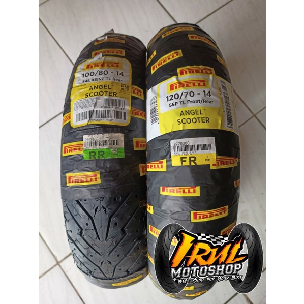 Set Ban Pirelli Angel Scooter 100/80-14 & 120/70-14 Tubeless