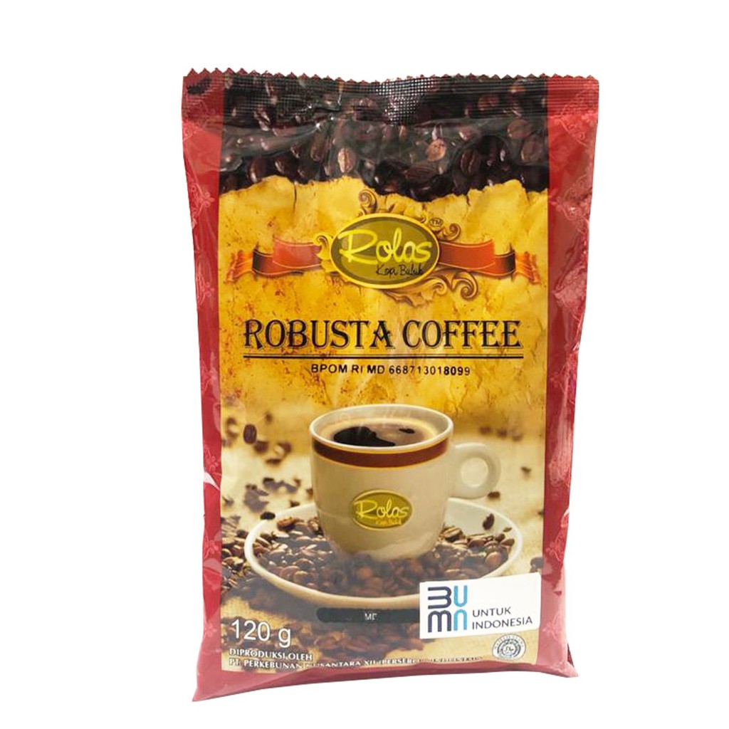 

Kopi Bubuk Robusta 120 gr - Rolas Coffee Robusta