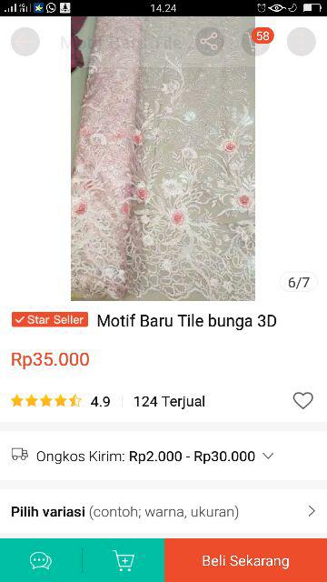 Motif Baru Tile Bunga 3d