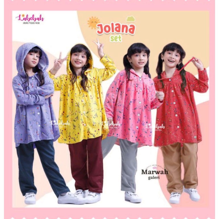 LABEBAH JOLANA SETELAN CELANA HOODIE ANAK CEWEK 2-9 TAHUN SETELAN KEKINIAN MURAH TERBARU ANAK FASHIO
