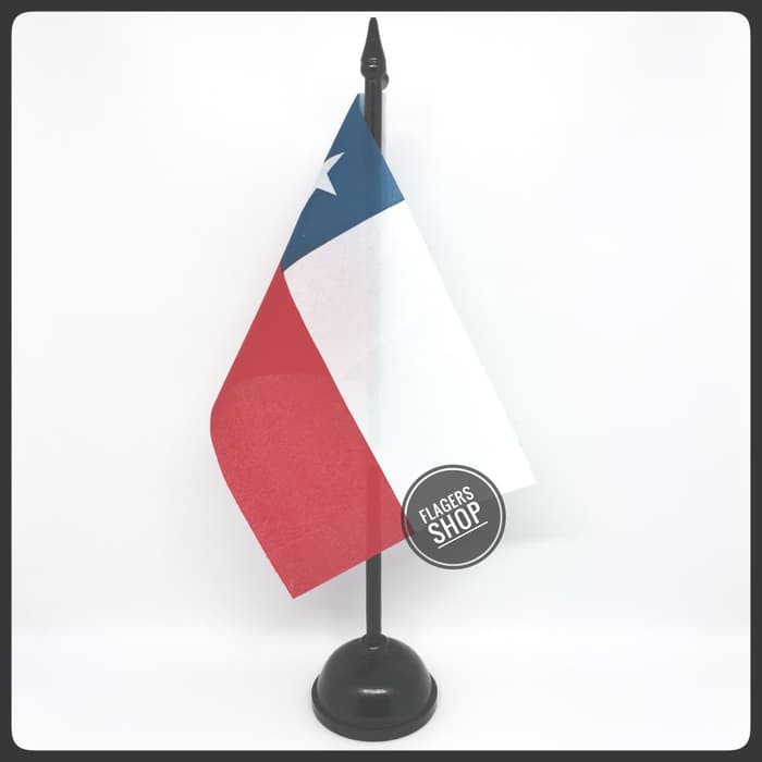 

Bendera Meja Chili/Chile + Tiang Kayu