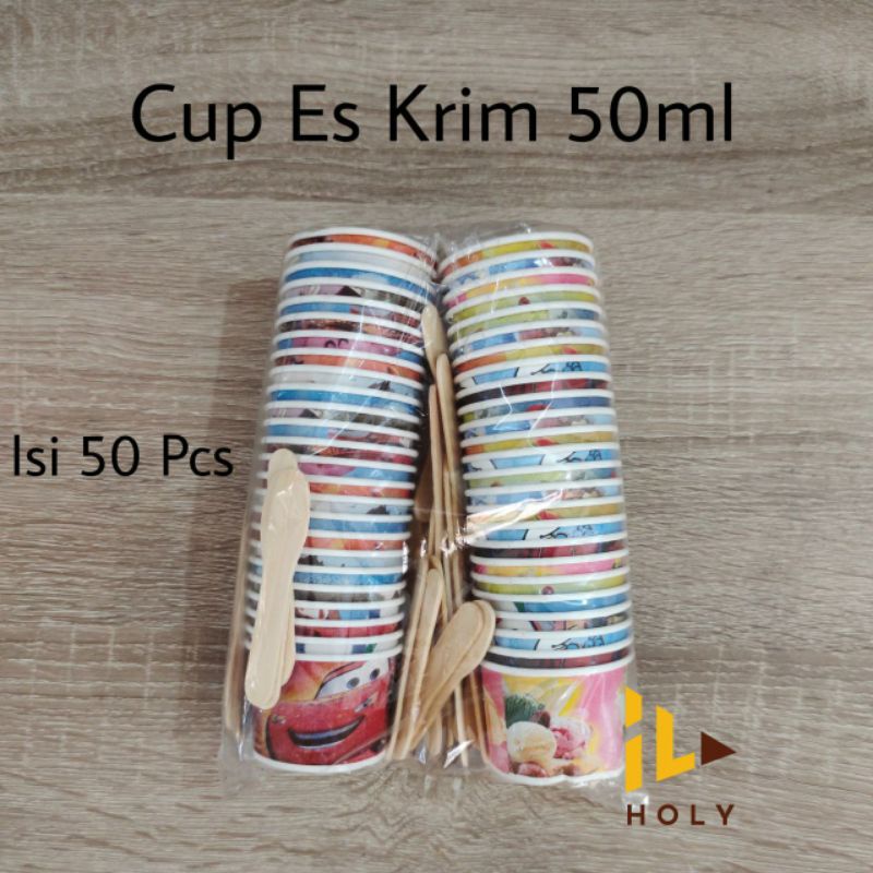 Cup Es Krim 50ml / Paper Cup Ice Cream 50ml