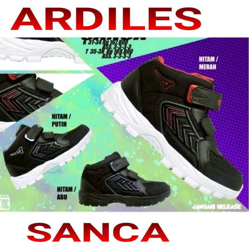 Sepatu anak sekolah traveling ARDILES SANCA VELCRO / ARDILES SEOWON SLIP ON TALI. ORI TERBARU MURAH