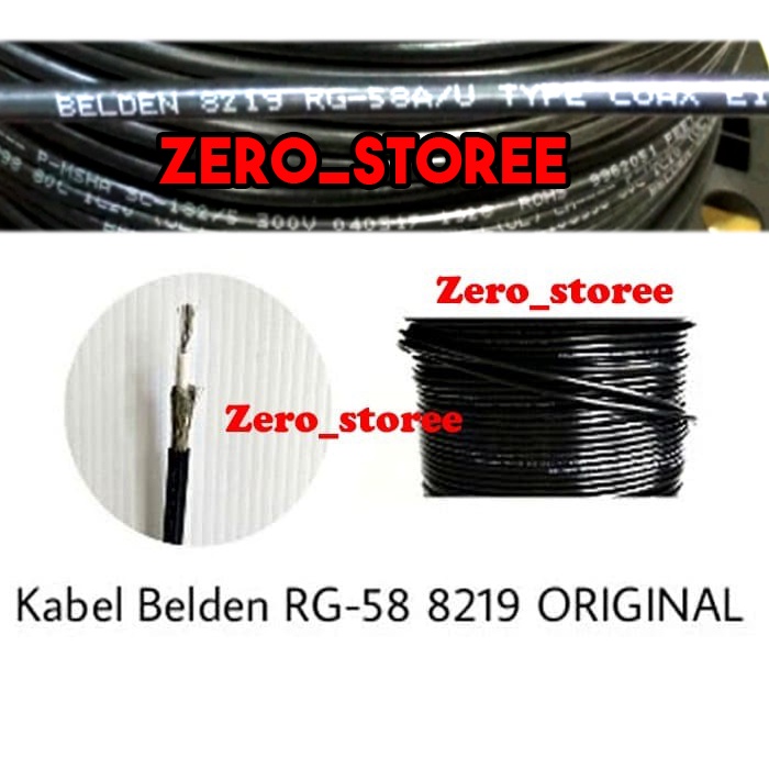 ASLI BELDEN Kabel Jumper Belden 8219 Koaksial RG-58 Coaxial RG58 RG 58 Tembaga Serabut bkn d antenna digital pro 50 OHM USA CABLE BELDEN 50OHM