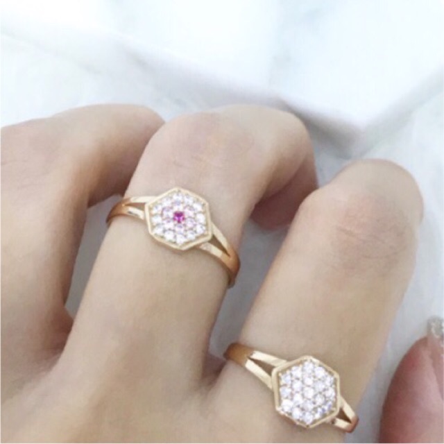 TM375 CINCIN HEXAGON EMAS ASLI