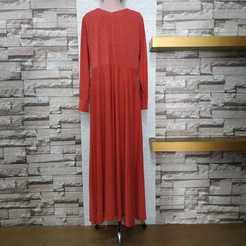 Baju gamis polos/Baju reseleting depan/Baju gamis bahan katun