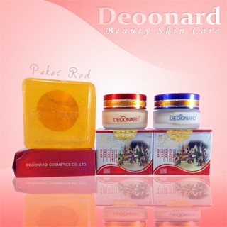 Paket Deoonard Red Bleaching / Krim Pemutih Wajah Deonard