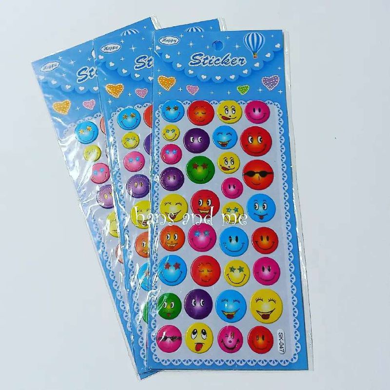 

Sticker Anak Stiker Timbul Emoticon Warna Warni