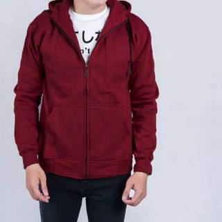 SWEATER HOODIE ZIPPER RESLETING POLOS MERAH MAROON SIZE SWEATER HOODIE ZIPPER RESLETING POLOS MERAH MAROON SIZE