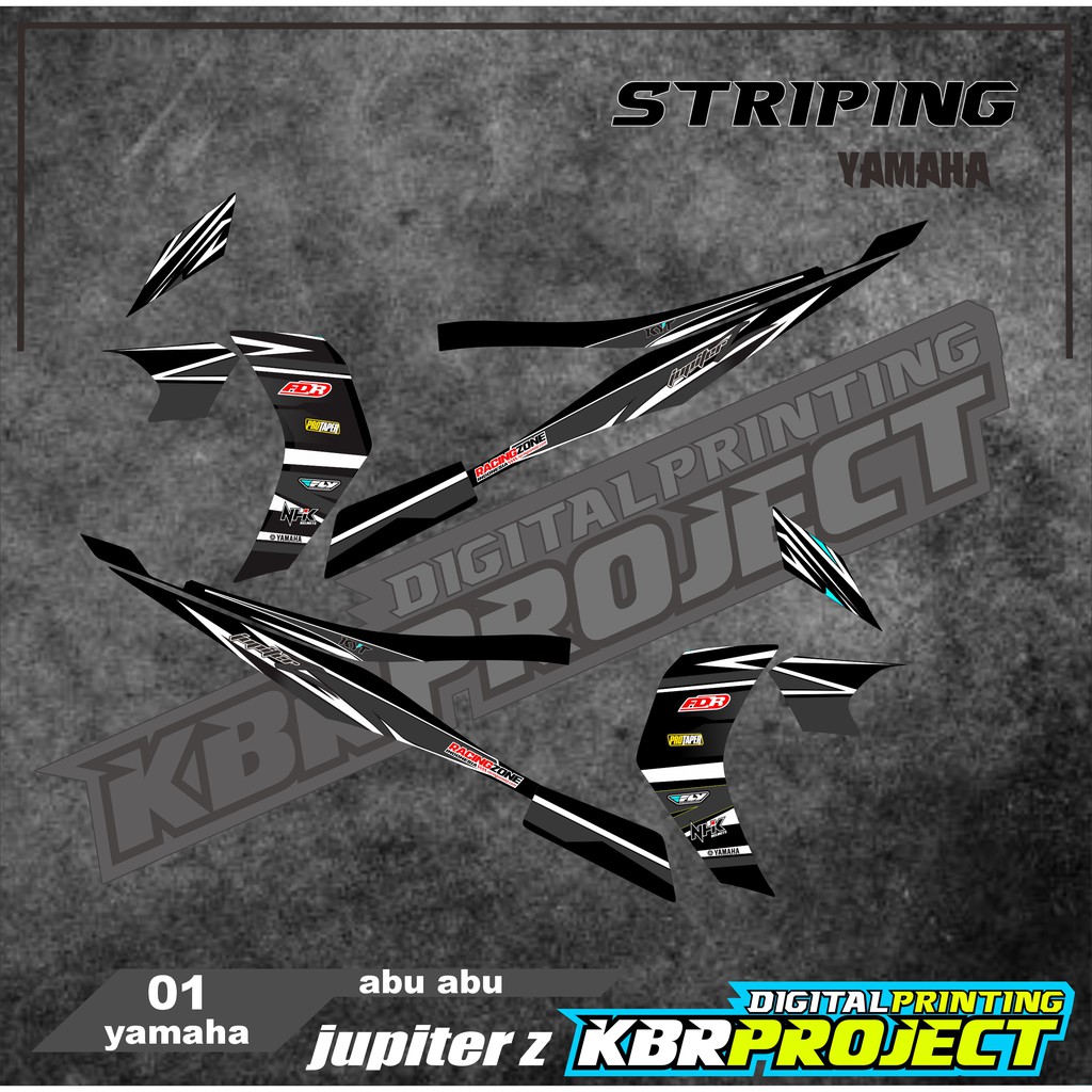 cod - stiker motor - striping jupiter z robot 2010 motor yamaha - motor - sticker variasi Racing 01