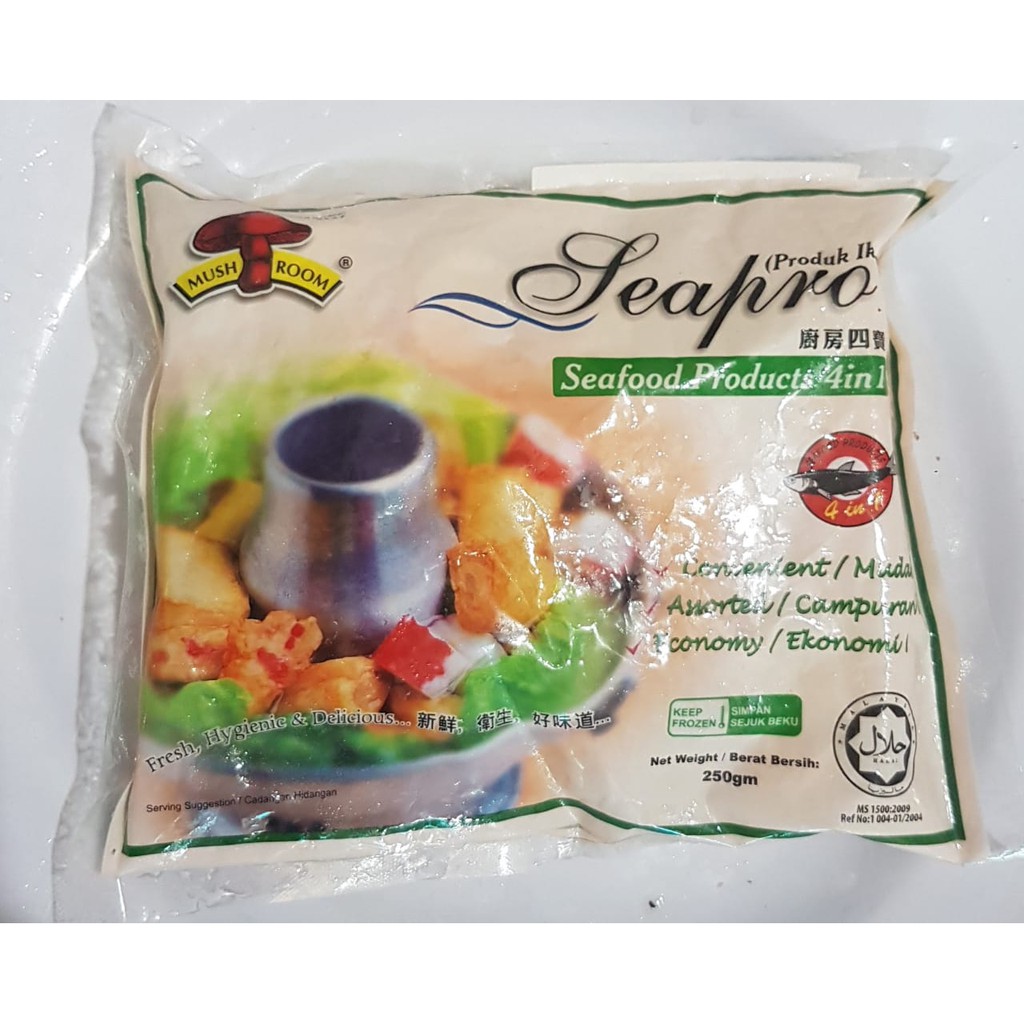 

Mushroom seafood product (isi 4 macam) 250 gram