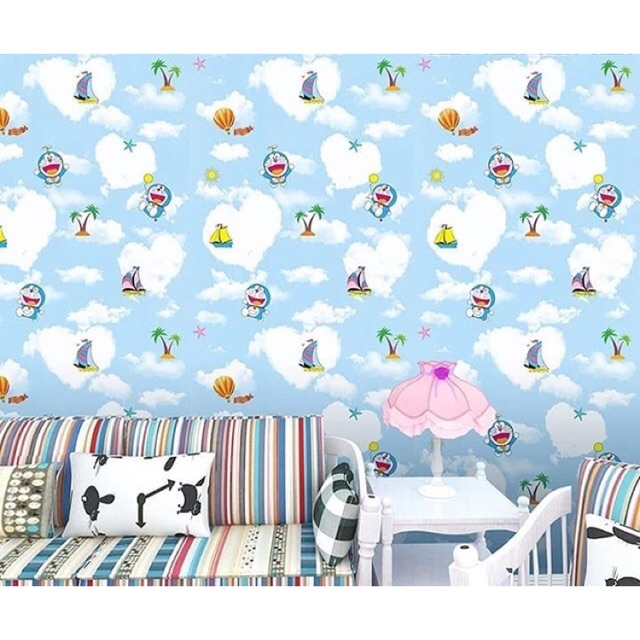 Wallpaper Dinding / Wallpaper Sticker Doraemon Pantai