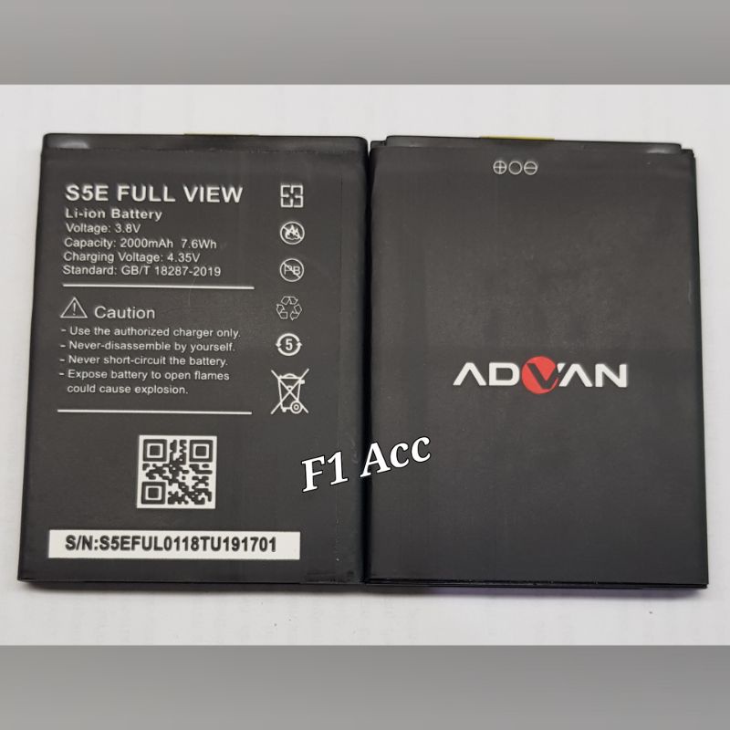 Baterai S5E Full View Baterai Advan S5E Full View Baterai ORIGINAL