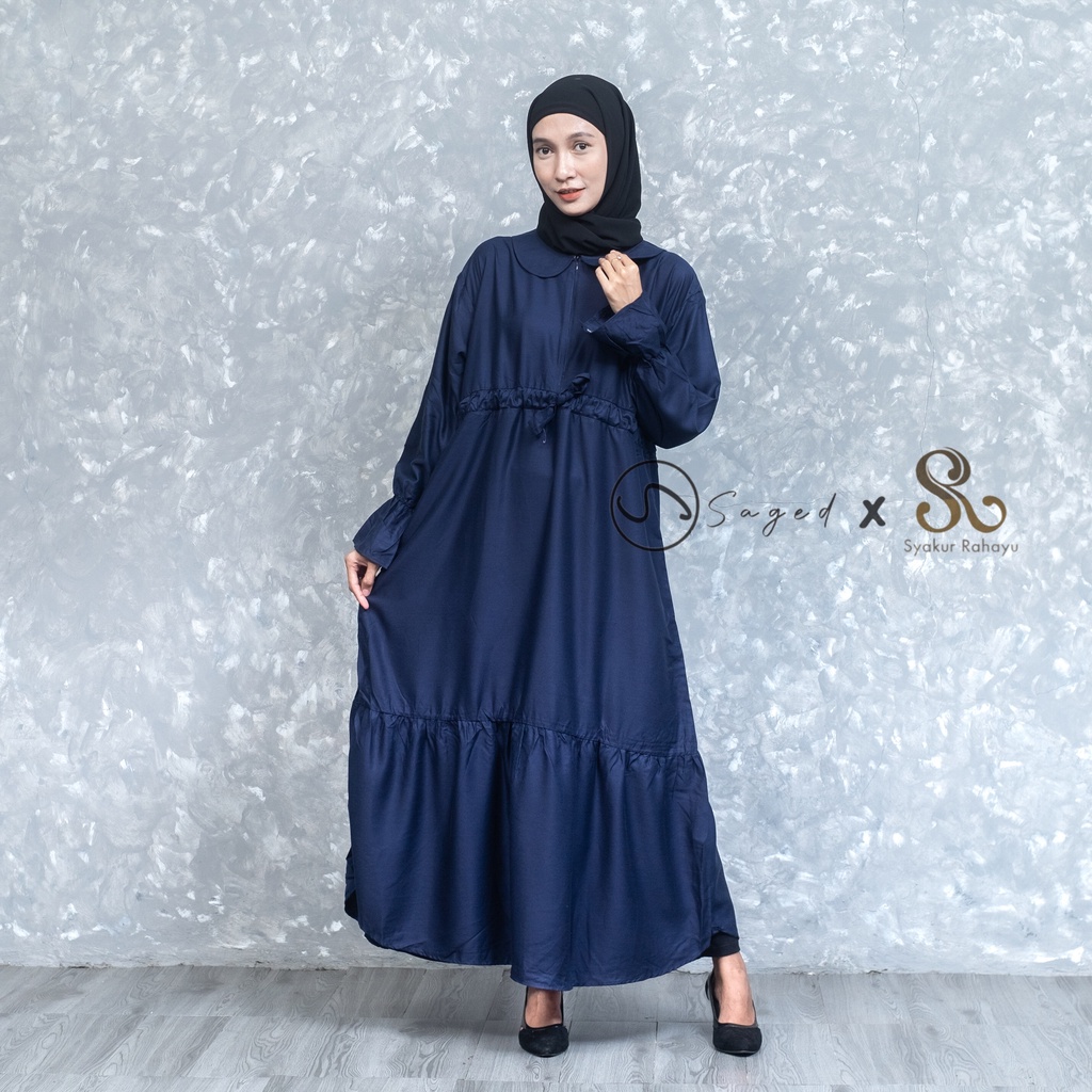 Gamis Fashion Muslim - Dress Pakaian Muslim Wanita Material Rayon Uniqlo Eksklusif