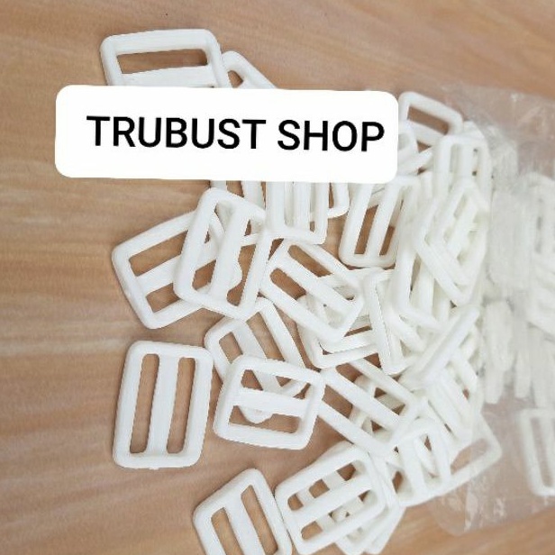 Ring jalan tas plastik pp putih 2.5cm jual/pack isi 120pcs