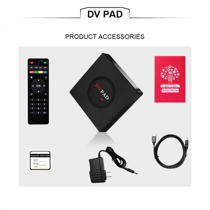TV Android-Android Octa Core Smart TV Box DV PAD 4K KODI RAM 2GB ROM 16GB Bluetooth