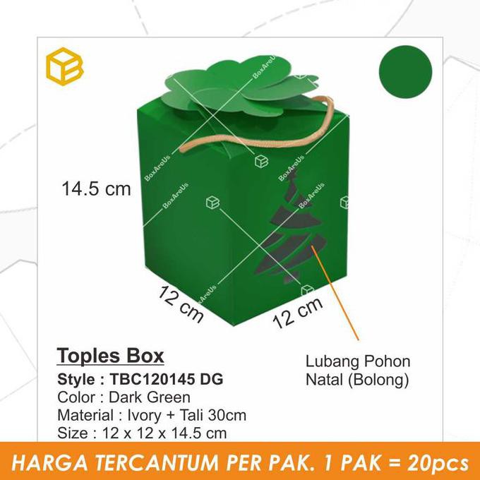 

Buruan Serbu] Tbc120145 - Natal / Christmas / Kotak / Giftbox / Toplesbox / Cookies - Hijau, Tanpa