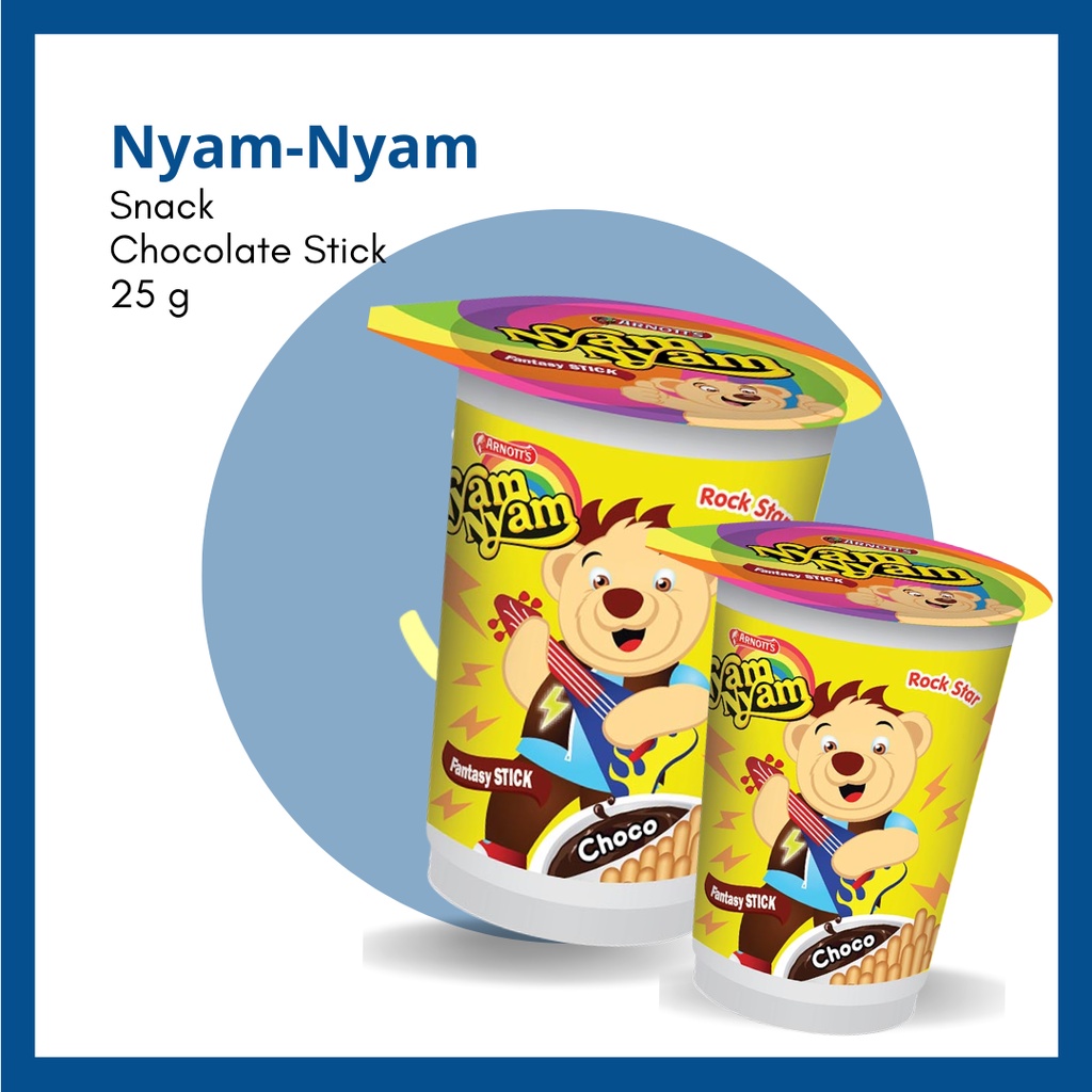 

Snack Nyam-Nyam Fantasy Stick Chocolate Biskuit 25g